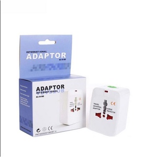Universal All-In-One Travel Power Adapter ADAPTOR Charger Plug White