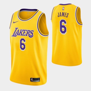 Lakers LeBron James Will Wear No . 6 Jersey Amarelo Em 2022 NBA Camisa De Basquete