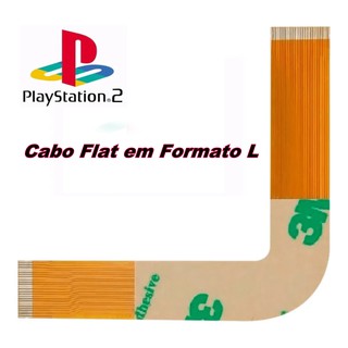 Cabo Flat Leitor PS2 formato ( L ) Flex Playstation 2 para Leitor Óptico 3M Compatível Ps2 Slim SCPH Séries 70000 / 700xx / 7000x