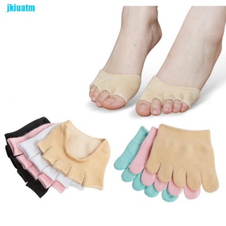 Jki Newly Design Invisible Non Slip Toe Socks Half Grip Heel Five Finger Socks