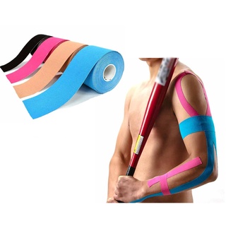 Bandagem Elástica Fita Kinesio Tape Fisioterapia Alivia a Dor Lesão Muscular Atleta 5cm X 5m (1)