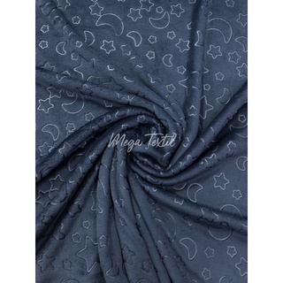 Tecido Fleece Lua de Cristal Azul Marinho (1)