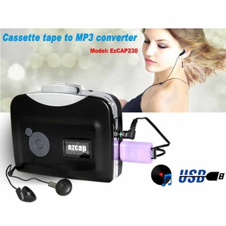 Tape to PC USB Cassette-to-MP3 Converter Capture Audio Portable Music Player
