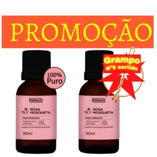 kit Óleo de Rosa Mosqueta 100% Puro 30ml Farmax + Grampo N5 Kit (1)