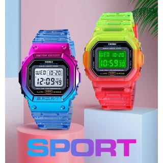 SKMEI 1622 Fashion New Gradient Color Silicone Digital Waterproof Sports Wristwatches Watch Student Kids watch (4)