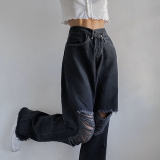 Cal A Feminina Jogger Jeans Cintura Alta Rasgada Destruído Moda # Cal Um Jeans Basculador 2021 Nova Tend Ncia De Para Mulheres Europas E Americanas Com Jeans Com Cintura Rasgada E Cintura Pessoal (3)