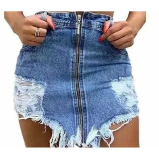 Saia Jeans Mini Moda Feminina Blogueiras (2)