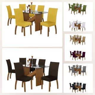 6 Capas de Cadeira Para Sala de Jantar Luxo Conforto