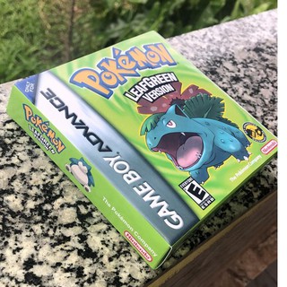 caixa com berço repro para pokemon leafgreen de gameboy advance