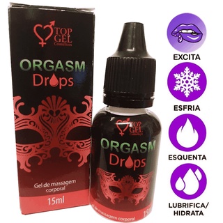 Excitante Orgasm Drops (Esquenta Esfria) 15ml - Gel Sex shop Produtos eróticos
