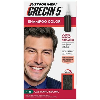 Shampoo Color Castanho Escuro 60ml Grecin H-45 1 unidade
