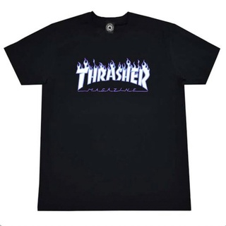 Camiseta Thrasher Flame Logo Sky