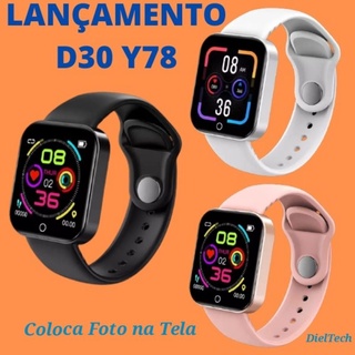 Smartwatch D30/Y78 Nova Versão do D20 1.44 polegadas Controle de música pressão arterial Monitor de frequência Cardíaca (1)