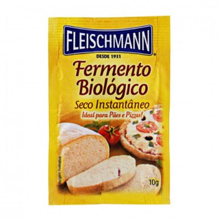 kit 10 Fermento Biológico Seco Instantâneo Fleischmann 10g