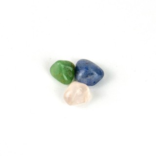 Kit Equilíbrio das Emoções | Quartzo rosa, quartzo azul e quartzo verde | Cristal Pedra Natural | Mini cristais