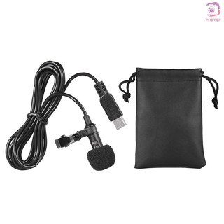 PR*150cm Professional Mini USB Omni-Directional Stereo Mic Microphone with Collar Clip for Gopro Hero 3 3+ 4