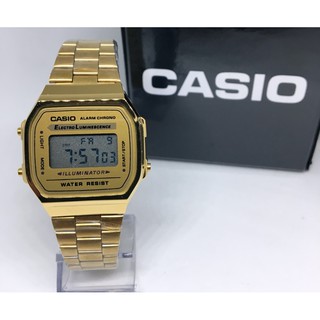 Relógio Digital Casio A168 Dourado Vintage