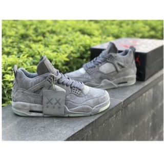 Tênis Nike Air Jordan 4 AJ4 Kaws XX Grey Suede Joint Cool Grey 930155-003【Em estoque】 (5)