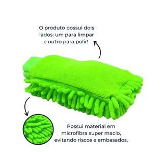 Luva Microfibra Automotiva Para Lavar Carro Multiuso Dupla (3)