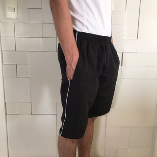 Bermuda Tactel Shorts 3 bolsos Costura Rebatida