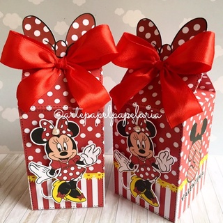 Caixa Milk Minnie vermelha Kit personalizados Festa Infantil