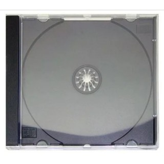 Capa para CD em acrílico fundo preto PAC com 5 unidades ( Simples,para 1 CD) nova!!!