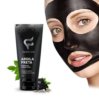 Bisnaga Argila Preta 30g - Máscara de Limpeza Facial - Argila Preta Fashion - Limpa Poros e Remove os Cravos - 01 Unidade