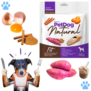 Petisco para Cachorro Biscoito Natural para Cães Super Premium PetDog Fit - 150 g