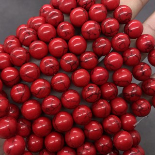Red Turquesa Beads 4-12mm Pulseira De Contas Redondas E Pedra Natural Solta Jóias Diy (3)