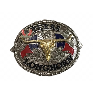Fivela Country Para Cinto de Couro Unissex Cowboy Texas Longhorn SC42