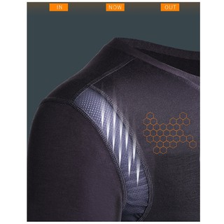 1 PÇ Segunda Pele Térmica de Malha Rayon Slim / Camiseta de Gola Redonda Fina Masculina para Suor 188 (5)