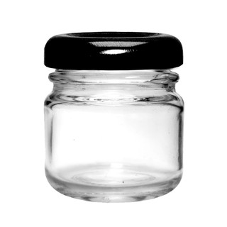 10 potes de Vidro mini geleia brigadeiro de 40 ml redondo geleinha tampa preta