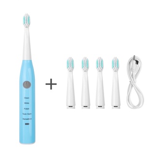 Escova de dentes elétrica 5 em 1, escova de dente recarregável, escova macia para limpar os dentes, massageador (9)