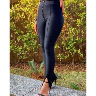 Calça Feminina Cirre Prada Com Ziper Super Modelagem Tendência Blogueira