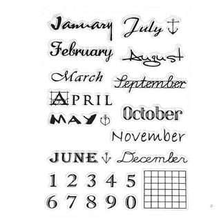 o Month Of Transparent Clear Silicone Stamp For DIY Scrapbooking Photo Album Decor