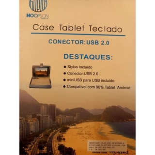 Capa Case com teclado para tablet ate 8 polegadas cabo USB + cabo OTG grátis (5)