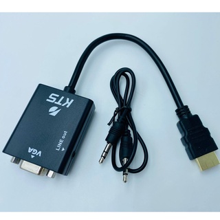 Cabo Adaptador Conversor HDMI-VGA Televisão PS3 PC Notebook Com Saída P2 de Audio