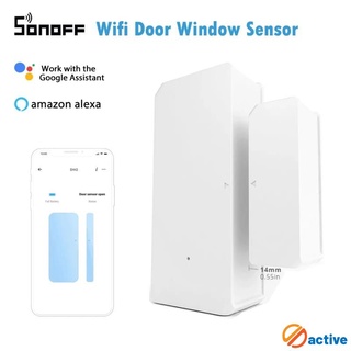 Sonoff DW2 WiFi Sensor De Porta e Janela Sem Fio Notificação Automação Residencial Alerta Aplicativo Ewelink active (1)