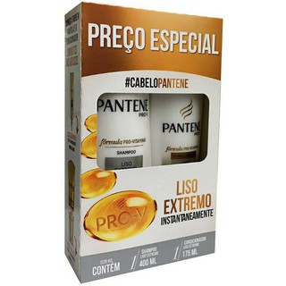 Kit Pantene Shampoo Liso Extremo 350 ml + Condicionador 175