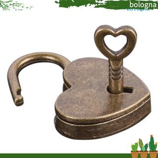 bo-Mini Cadeado Com Formato De Coração Vintage Para Viagem/Mala/Bagagem/Fechadura De Chave