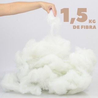 1,5kg de Fibra Para Enchimento Siliconada Importada para Almofadas Travesseiro Artesanato