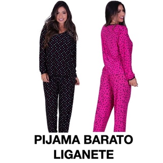 Kit 3 Pijamas - Pijamas Longo Frio Feminino Inverno Liganete Verao Barato Atacado Pijama Roupas Femininas