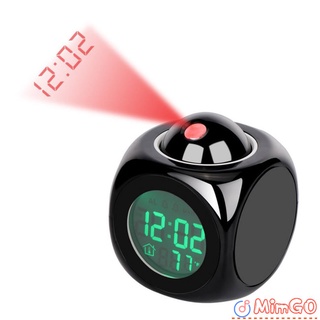 GO Projetor Criativo Soneca Bell Alarme Display Led Digital Lcd Relógio Casa Temporizador