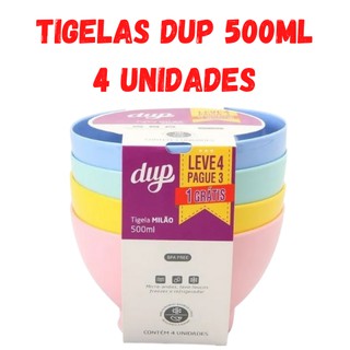 Vasilha Plastica - Tigelas Bow Cumbucas- DUP - kit Leve 4 Pague 3 - Plástico Resistente - 500ml
