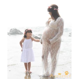 Vestido De Maternidade De Renda Para Ensaio Fotográfico (2)