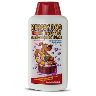 Mersey® Dog Neutro - Shampoo Para Pets - Cachorros e Gatos - 500ml