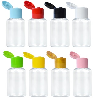 50 Mini Frascos Plástico 30ml Fliptop Álcool Em Gel /cremes