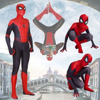 Peter Parker Adulto Crianças Spider Man Longe De Casa Cos Traje Do Homem Aranha Bodysuit