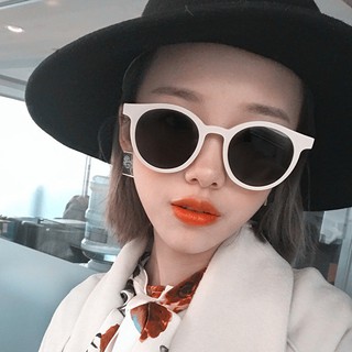 Korean Women Cat Eye Sunglasses Fashion Round Frame Sunglasses (3)