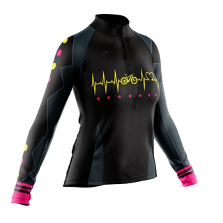 Camisa para ciclismo ciclista roupa manga longa feminina feminino comprida frio proteção barata